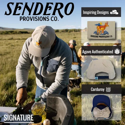 Vista 2 de Sombrero Snapback con logotipo bordado de pana Pronghorn Tan, Beige Bronceado