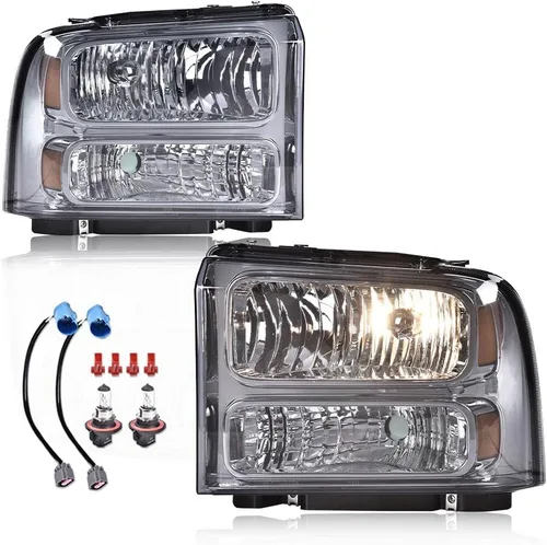 Vista 25 de GRAND ORANGE - Juego de faros delanteros, compatible con Ford F250 F350 F450 F550 1999-2004, para Ford Excursion 2000-2004, lado del conductor