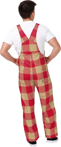 Vista 2 de FOCO NFL mens Nfl Team Logo Plaid Bib Overalls