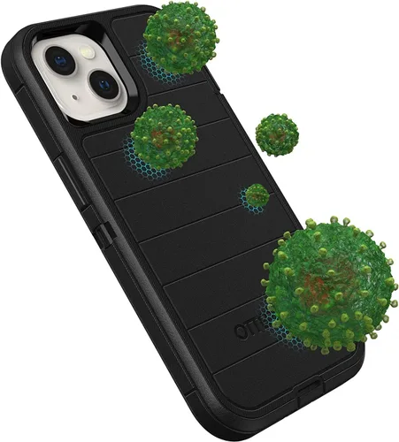 Vista 7 de OtterBox Defender Series - Funda para iPhone 13 (solo edición sin pantalla), clip de funda incluida, protección de defensa microbiana, embalaje