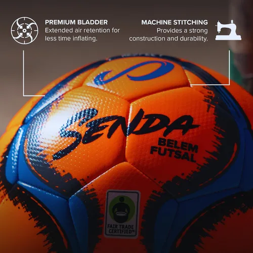 Vista 3 de Senda Belem Balón de Futsal para Entrenamiento Naranja/Azul/Gris/Negro