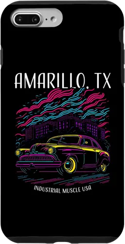 Vista 9 de iPhone 15 Amarillo TX Industrial Muscle USA Classic Hotrod Car Design Case