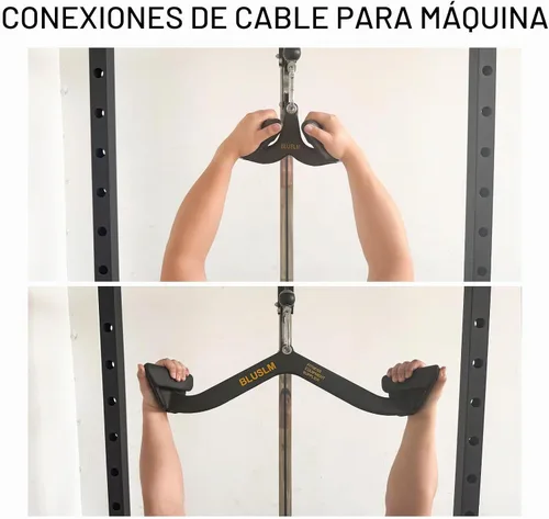Vista 4 de BLUSLM LAT - Barra desplegable para máquina de cable, accesorios LAT para barra en T, accesorio de cable de barra en V para gimnasio, mango de BL26