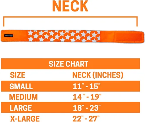 Vista 3 de SafetyPUP XD Collar reflectante para perro – Collar de perro naranja resplandeciente, cierre ajustable para un collar personalizable de alta
