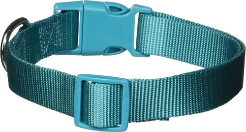 Vista 15 de Zack & Zoey Collar de perro de nailon de ancho, se adapta a cuellos de 6 a 10 pulgadas, Bluebird