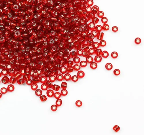 Vista 36 de Cuentas de Semilla de Vidrio Transparentes con Línea Plateada Tamaño 8/0 Artesanías Cuentas de Semilla de Cristal de 3 mm para Hacer Joyas