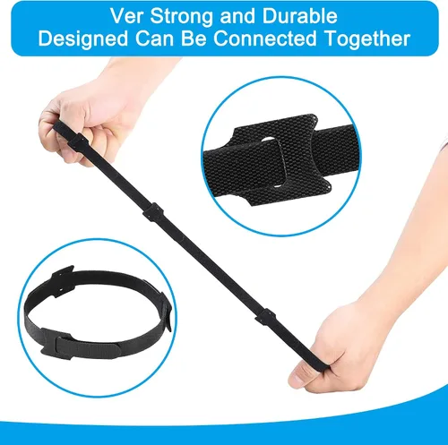 Vista 7 de 160 bridas para cables de sujeción reutilizables, lazos de gestión de cables de 6 pulgadas/8 pulgadas, bridas de cables reutilizables, bridas