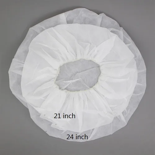 Vista 6 de ZMDREAM Disposable Bouffant Cap Hair Net for Food Service Latex-Free Black Black Lightweight Polypropylene 2 Sizes Breathable and