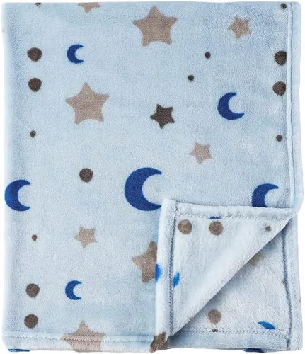 Vista 2 de Bunnikins & Clover Manta de Bebé de Franela de Felpa Ligera Súper Suave para Niños y Niñas, Manta de Lactancia de Forro Polar Floral para Niños