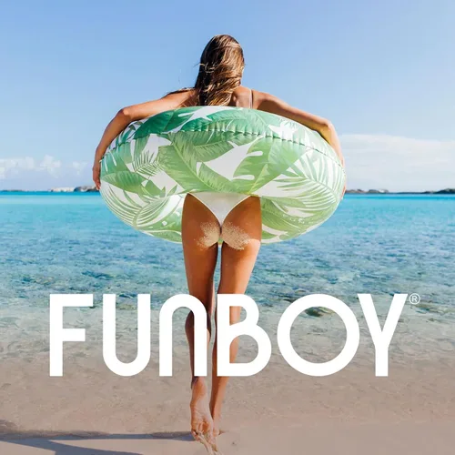 Vista 6 de FUNBOY Flotador inflable gigante de tubo tropical de 48 pulgadas, flotador de piscina estilo dona, balsa de lujo para fiestas de verano en la Jungle