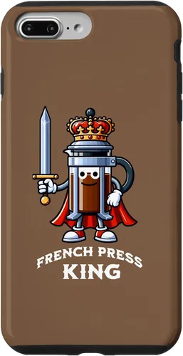 Vista 12 de Carcasa divertida para iPhone 16 The French Press King