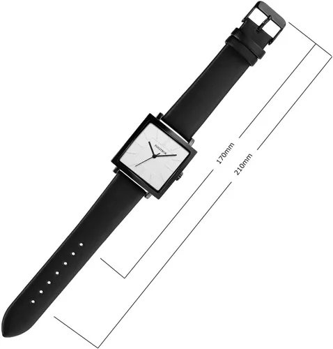 Vista 9 de Reloj de cuero impermeable para mujer, reloj de pulsera de cuarzo para muñecas pequeñas, diseño fino