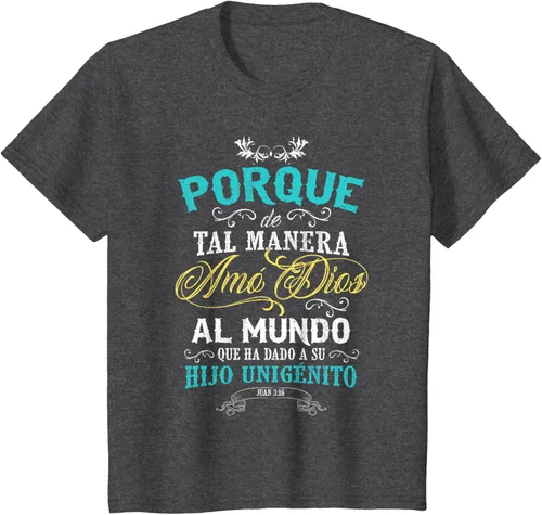 Vista 11 de Camisas cristianas en español Camisetas sobre Jesus, Negro, S