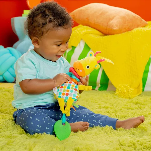 Vista 3 de Bright Starts Pull, Play & Boogie - Juguete de actividad musical para cochecito - Jirafa - Unisex, Recién Nacido +