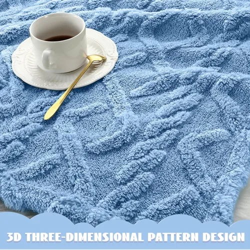 Vista 3 de VitalCozy Juego de 4 Mantas de Felpa Suave para Bebé 30" x 40" 3D de Peluche Cálido Mantas de Envoltura para Dormitorio para Niños Pequeños, Niñas