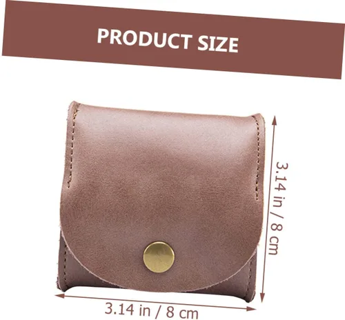 Vista 8 de ADOCARN Pequeña moneda útil, bolsa portátil para mujer, para llevar a los hombres, organizador de Pascua, cambio, auriculares, de cuero, ligero