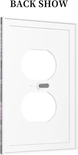 Vista 295 de Decorative Outlet Covers Blue Background White Cat Daisy Floral 2-Gang 1-Gang Wall Plate Single Toggle/Rocker Farmhouse Style Light Switch Covers