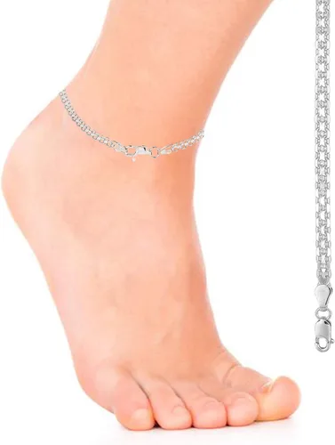 Vista 2 de Ritastephens Pulsera o collar de plata de ley italiana de 0.118in Bismark Link