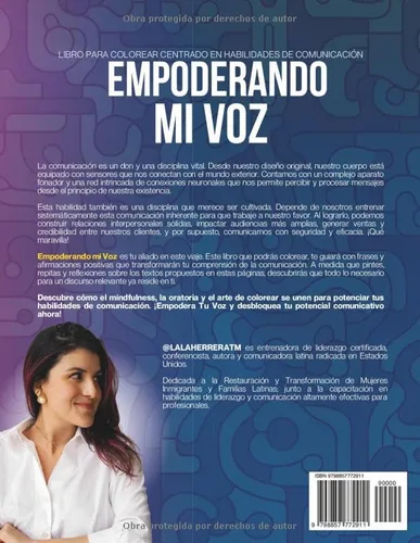 Vista 2 de Empoderando mi voz Libro para colorear centrado en habilidades de comunicación (Spanish Edition)