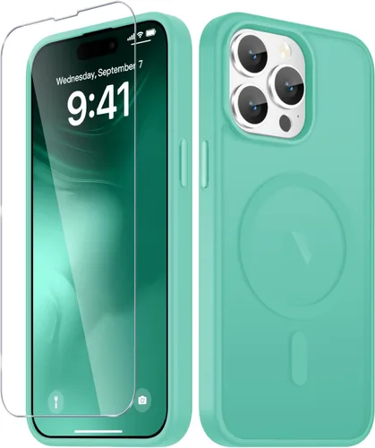 Vista 1439 de Funda para Google Pixel 10 Pro XL, cubierta magnética mate, color negro Fit for MagSafe, Screen Protector included, Shockproof Military Grade