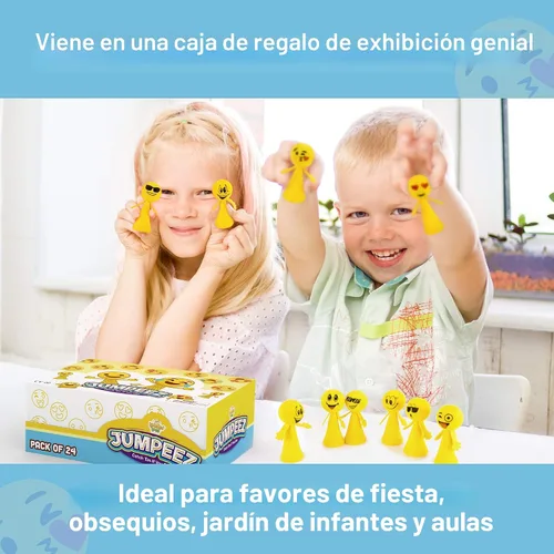 Vista 6 de IPIDIPI TOYS Jumpeez Rocket Poppers – Paquete de 24 juguetes de lanzador de resorte para niños – Rellenos de calcetines ideales para niños
