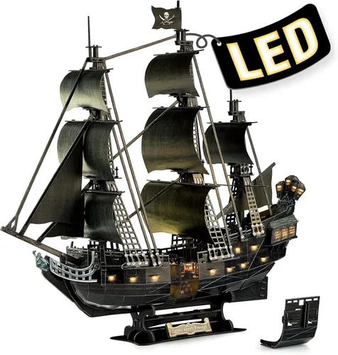 Vista 10 de CubicFun Rompecabezas 3D para adultos y niños, la venganza de la reina roja Anne's Revenge, 391 piezas, decoración del hogar, arte y manualidades