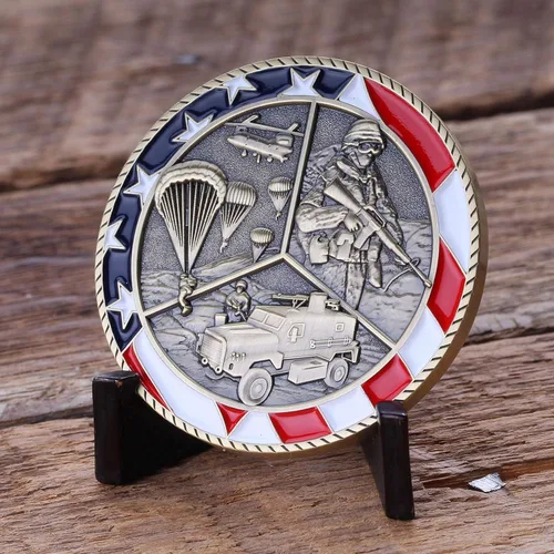 Vista 5 de Moneda de desafío retirado del ejército – Moneda de desafío del ejército de los Estados Unidos – Increíble moneda militar retirada del ejército