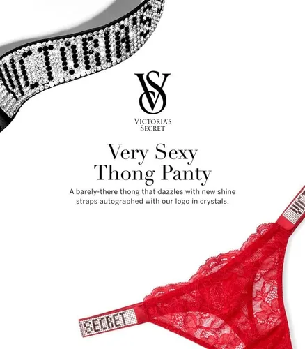 Vista 4 de Victoria's Secret Shine Strap - Ropa interior para mujer, colección muy sexy (XS-XL)