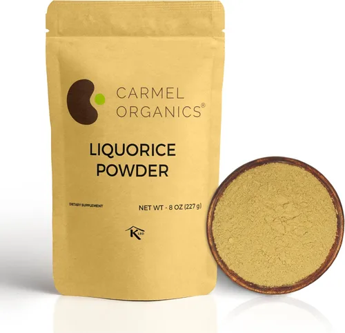 Vista 9 de CARMEL ORGANICS Regaliz (Mulethi) Cortado de raíz de 6 onzas Yashtimadhu indio, Glycyrrhiza Glabra, para la salud, el cuidado de la piel