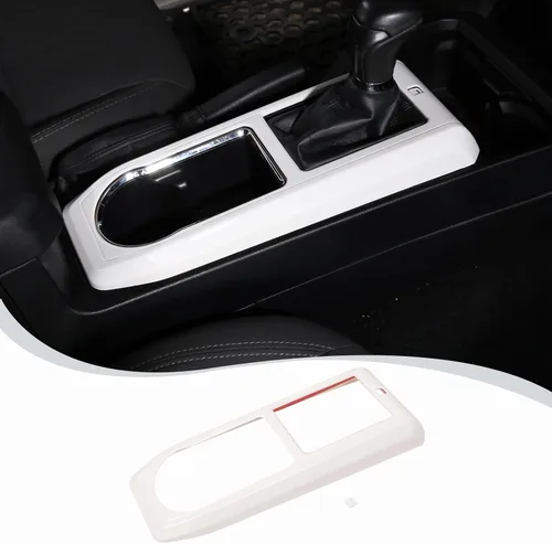 Vista 15 de Cubierta de marco de panel de engranajes de consola central compatible con Toyota Tacoma 2016-2023, panel de cambio de marchas de automóvil