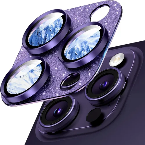 Vista 19 de Protector de lente de cámara para iPhone 15/iPhone 15 Plus/iPhone 14/iPhone 14 Plus, pantalla de cubierta de cámara de vidrio templado de aleación