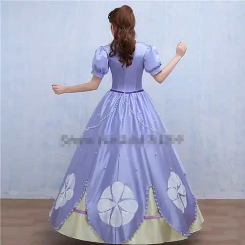 Vista 2 de EChunchan Anime Sofia The First Sophia - Vestido de noche violeta para mujer