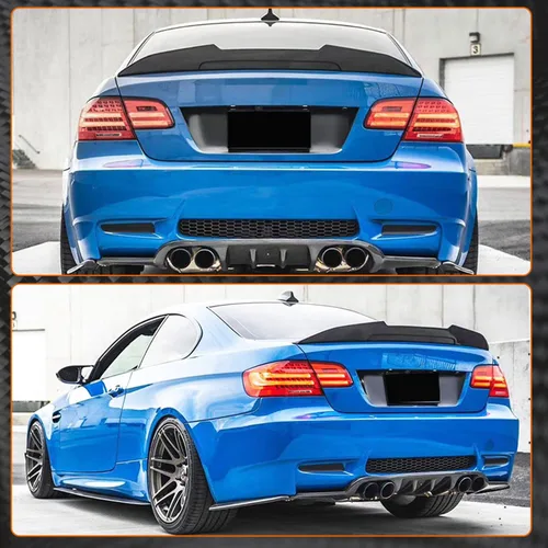 Vista 2 de Alerón de fibra de carbono real E92 compatible con BMW Serie 3 E92 Coupé y M3 Coupé 2006-2013