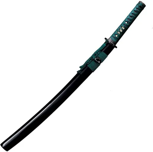 Vista 2 de Cold Steel - Espada japonesa de samurái libélula, de acero al carbono 1060, piel de raya, wakazashi
