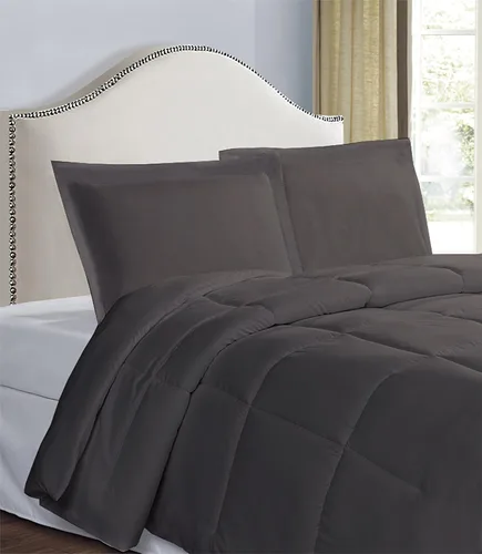 Vista 5 de Today's Home Basic Funda de almohada de microfibra a medida con brida de 2 in, Poliéster, Negro, Estándar