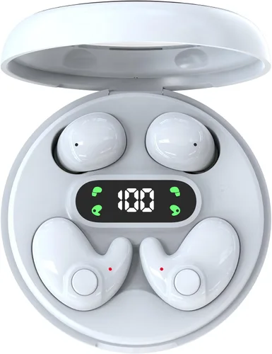 Vista 10 de Dos pares de mini auriculares Bluetooth invisibles, cómodos auriculares inalámbricos para dormir, con micrófono, auriculares impermeables IPX5