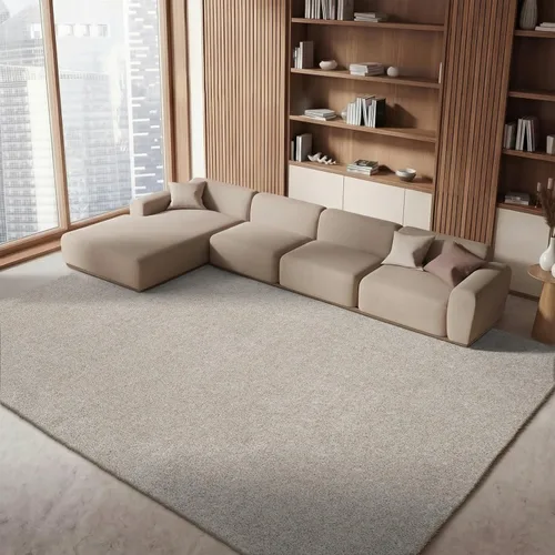 Vista 18 de SAFAVIEH Arizona Shag Collection ASG820A - Alfombra de pasillo, 2 pies 3 pulgadas x 6 pies, color crema, diseño sólido, no desprende pelusa y fácil