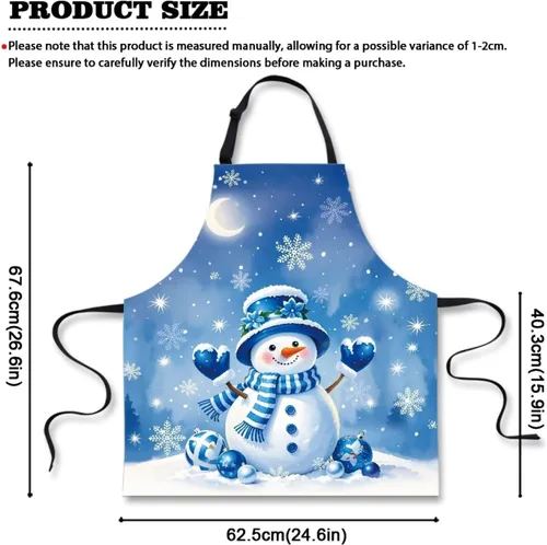 Vista 66 de Dreaweet Delantal de cocina unisex con cuello ajustable de Navidad
