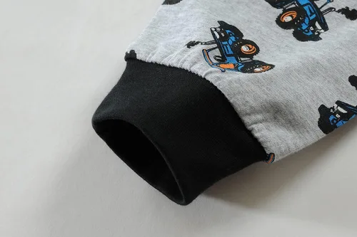 Vista 7 de Little Hand Pijamas de algodón para niños pequeños, diseño de dinosaurio, planetas, 2 piezas, ropa de dormir, conjuntos de ropa de dormir de 2 a 7