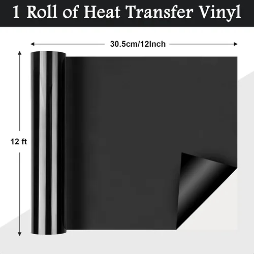 Vista 3 de Flasoo Rollos de Vinilo de Transferencia de Calor, 12" x 24 pies Vinilo HTV de Planchar para Camisas, Compatible con Todas las Máquinas de Corte