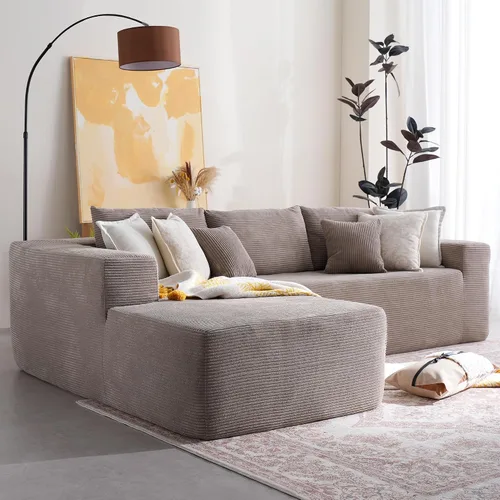 Vista 38 de Sofá modular Cloud de 96 pulgadas con tumbona, asiento profundo en forma de L, moderno sofá cama sin hueso, no requiere montaje, sofás sin hueso