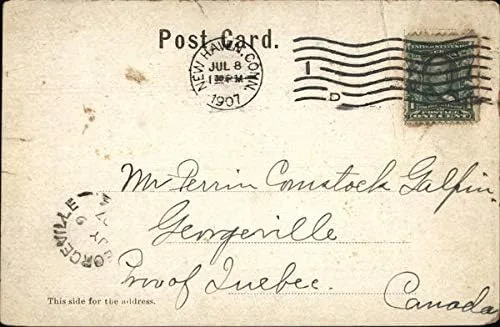 Vista 2 de Casa de Campo de Hetty Green en Bellows Falls, Vermont VT Tarjeta Postal Antigua Original