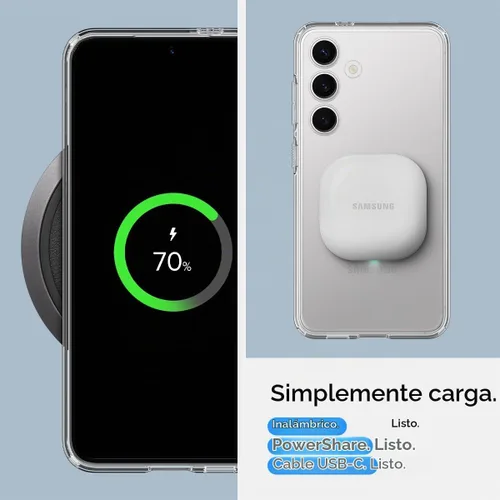 Vista 8 de Spigen Ultra Hybrid diseñado para funda de Galaxy S24 (2024) [antiamarilleamiento], [protección de grado militar] - cristal transparente