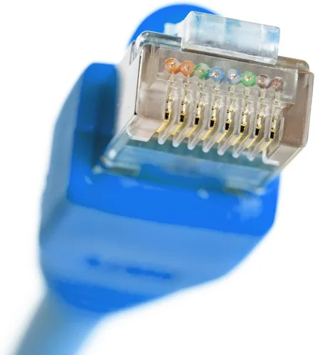 Vista 4 de NTW Cable Ethernet Cat6 blindado de 5 pies con conector RJ45 chapado en azul para módem, router, PC, Mac, laptop, PS2, PS3, PS4, Xbox 360, panel