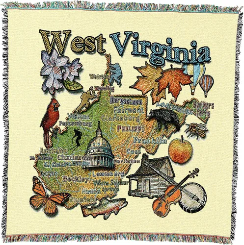 Vista 53 de Pure Country Weavers State of Alabama - Manta cuadrada para regalo, manta de tapiz tejida de algodón, fabricada en los Estados Unidos