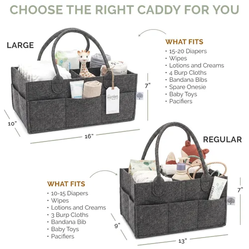 Vista 4 de Parker Baby Co.: organizador de pañales para bebé, contenedor para dormitorio de bebé, organizador de automóvil para pañales y toallitas para bebés