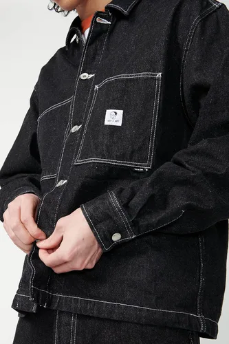 Vista 6 de Not So Ape Chaqueta vaquera con cuello, unisex para todo género, fabricada en Japón