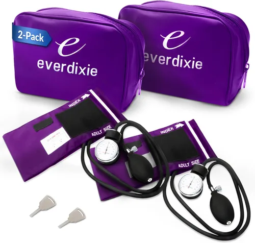 Vista 15 de Dixie EMS tensiómetro aneroide de lujo con mango para la presión arterial., Negro, 1, 1