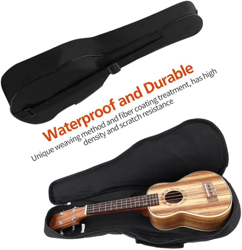 Vista 3 de Estuche para ukelele de 21 pulgadas, bolsa acolchada para ukelele duradera e impermeable para Soprano