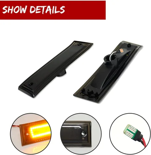 Vista 3 de Para 1981 1982 1983 1984 1985 1986 1987 1988 1989 1990 1991 Chevy GMC C/K 1500 2500 C10 C20 Suburban Blazer Jimmy Luces LED de Marcador Lateral